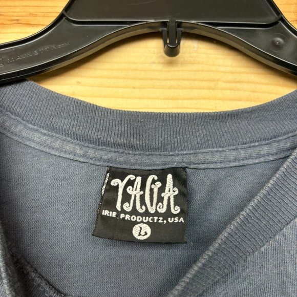 Vintage Yaga Shirt Mens Large Blue Long Sleeve Stussy Surf USA Made - Picture 5 of 13